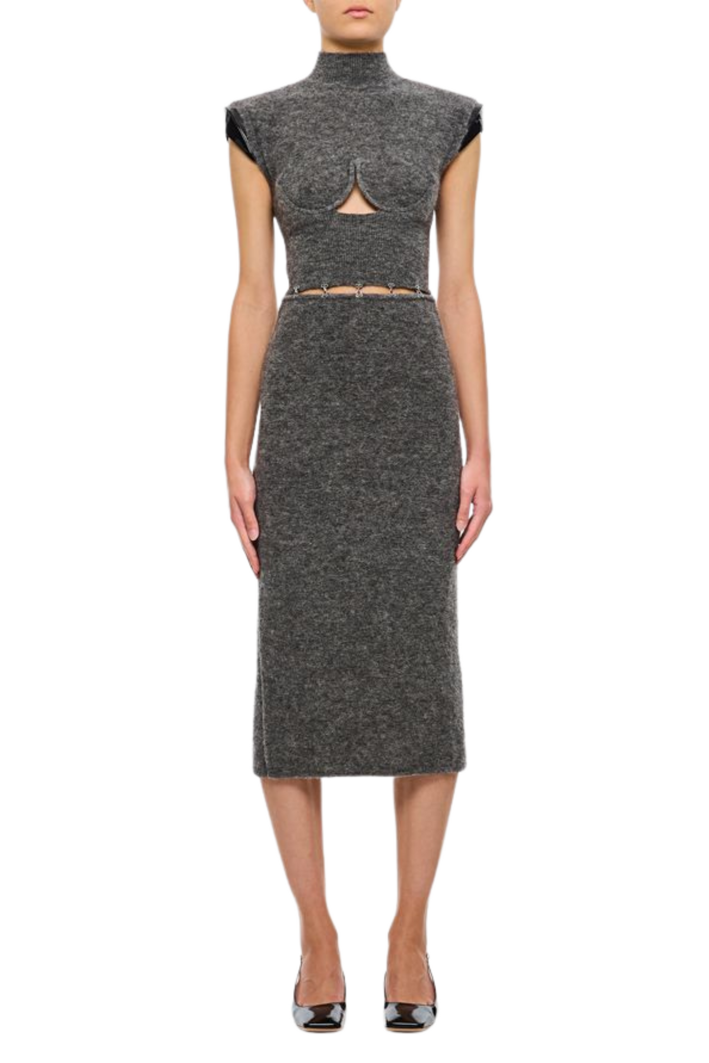 Sportmax Albino Cut-out Mohair Dress