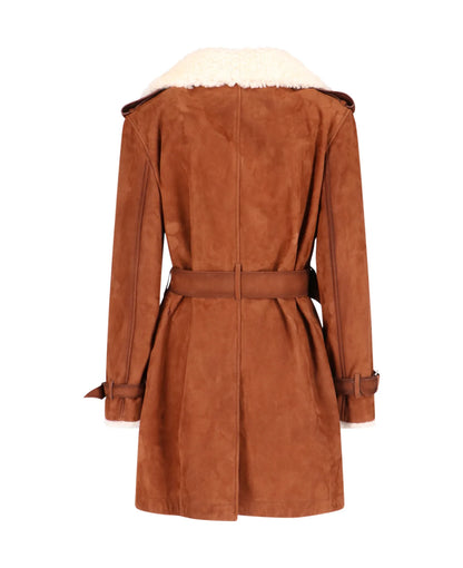 Ermanno Scervino Shearling Midi Coat