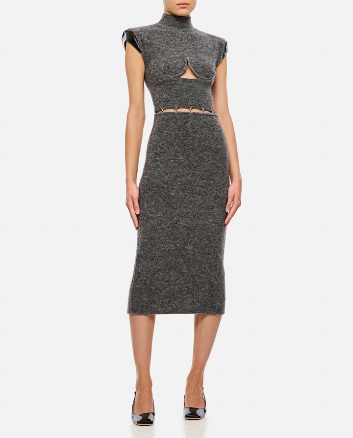 Sportmax Albino Cut-out Mohair Dress