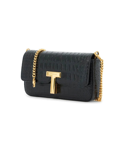 Tom Ford Black Leather Crossbody Bag