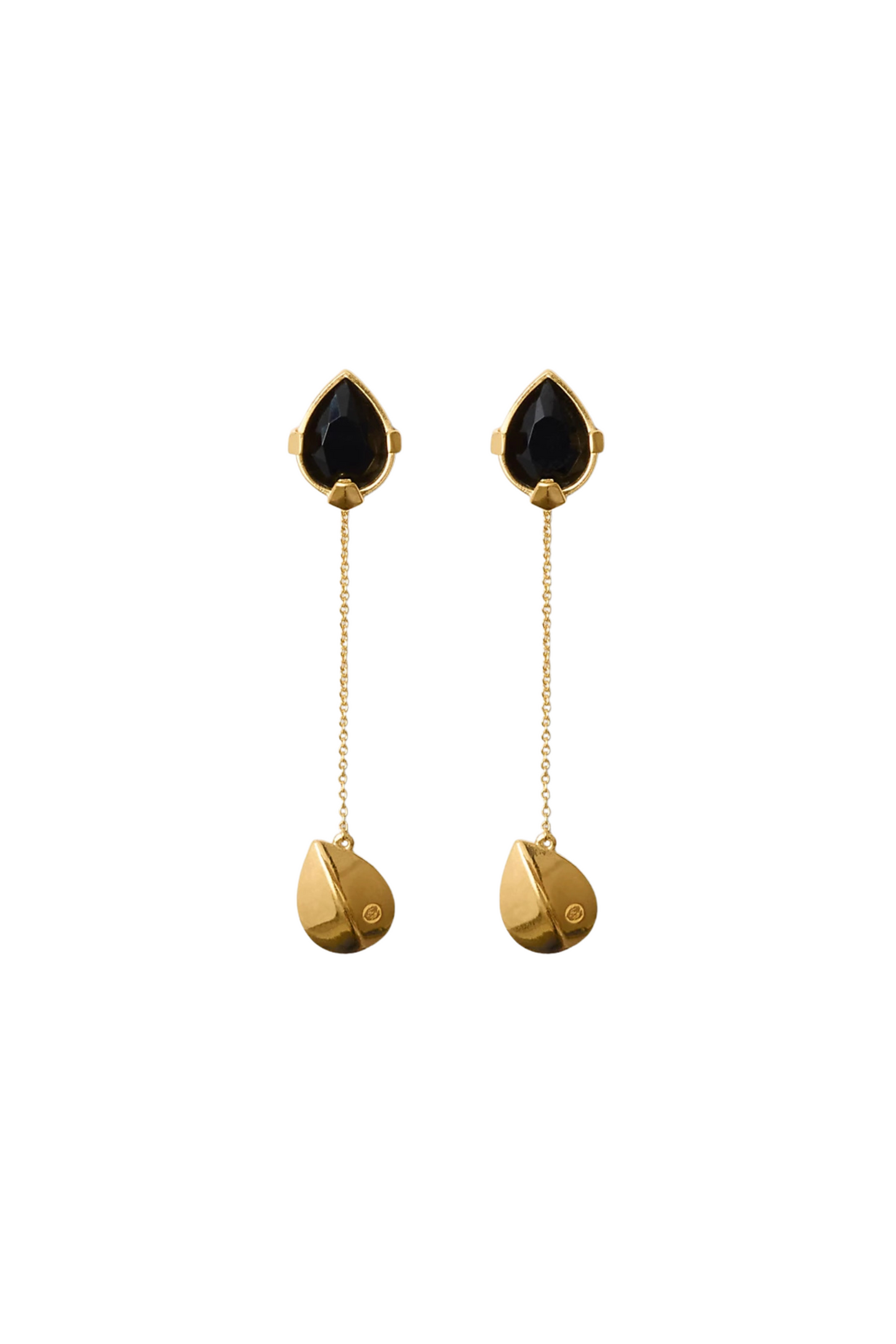 Burberry Onyx Shield Pendant Earrings