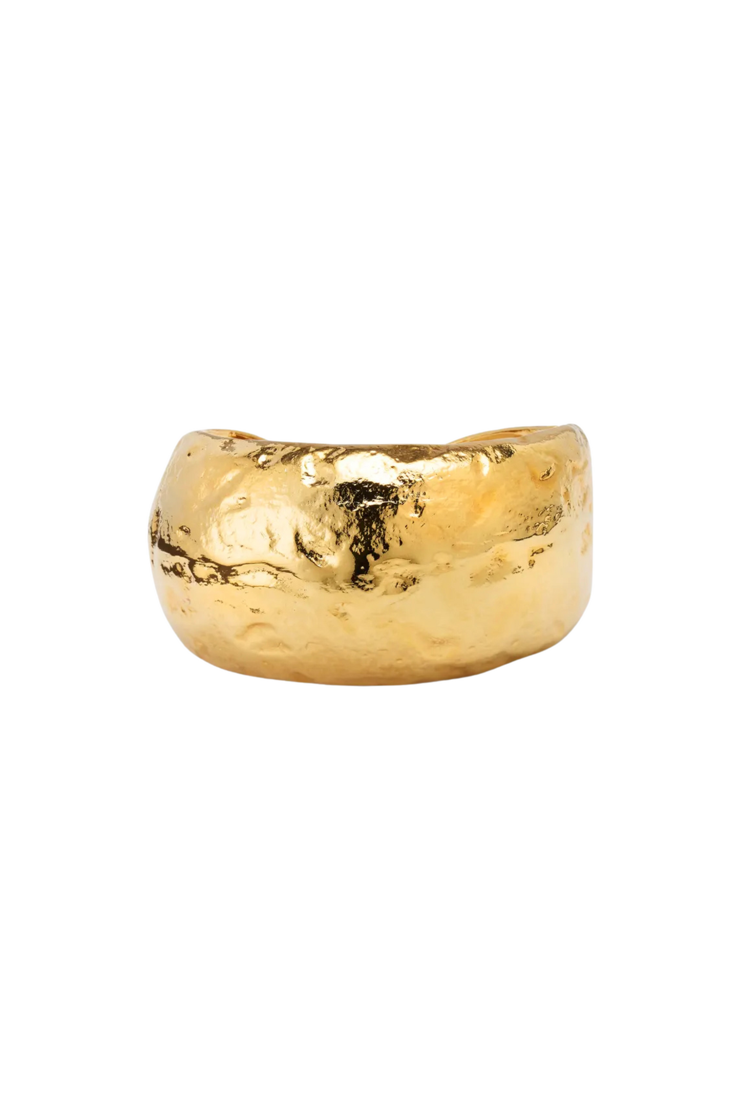 Kenneth Jay Lane 22K Hammered Gold Cuff Bracelet