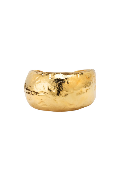 Kenneth Jay Lane 22K Hammered Gold Cuff Bracelet