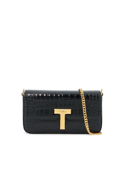 Tom Ford Black Leather Crossbody Bag