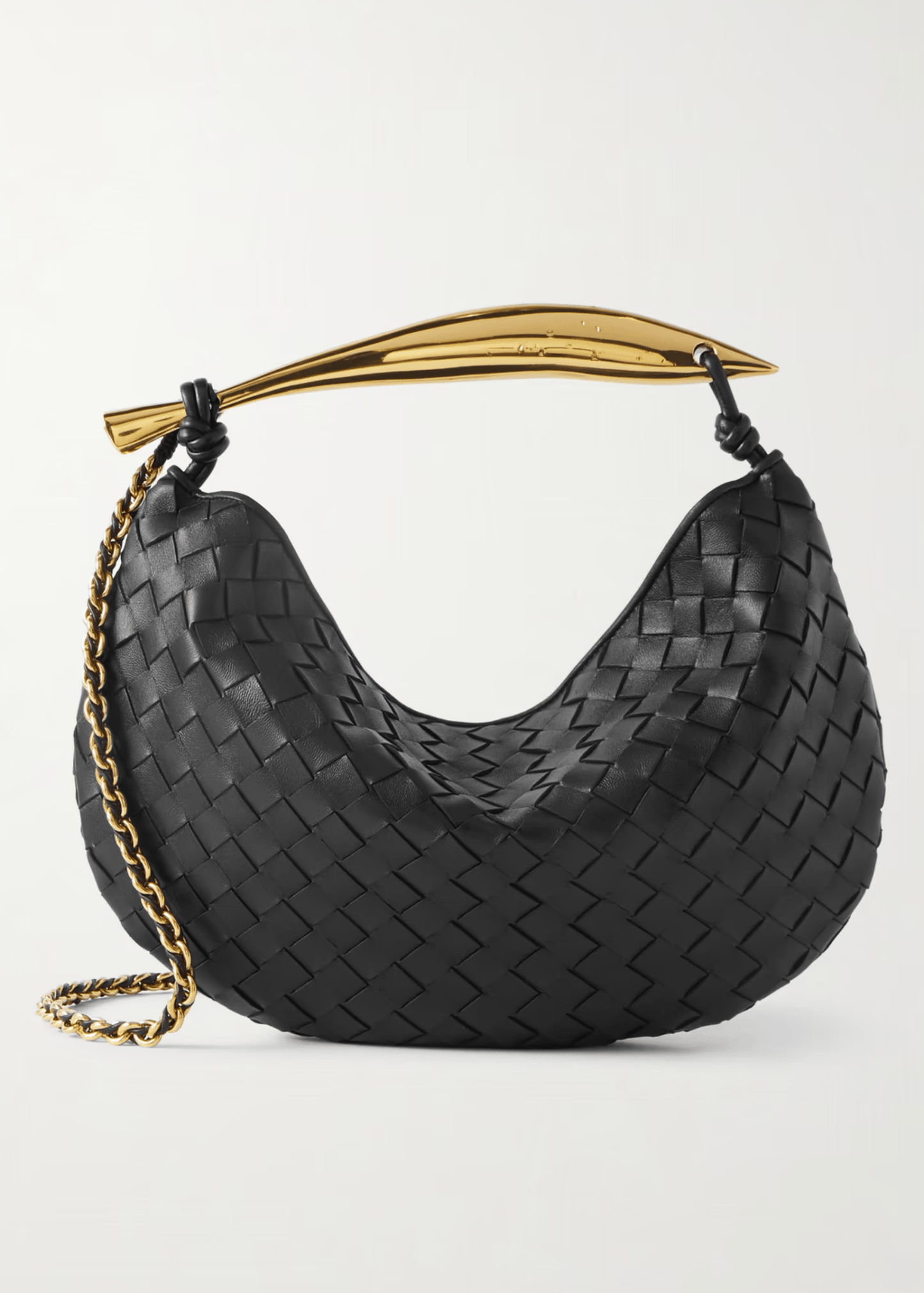 BOTTEGA VENETA Sardine With Chain Small Intrecciato Leather Shoulder Bag