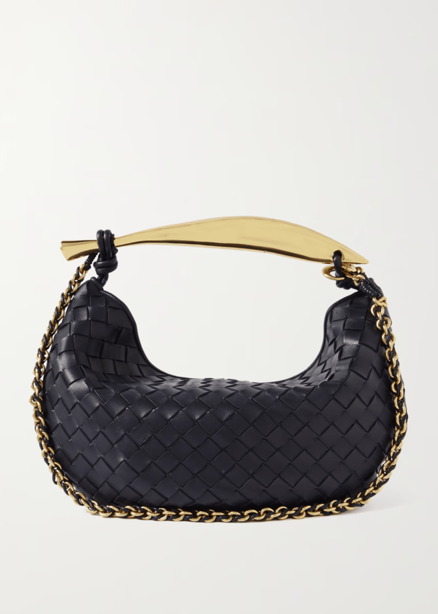 BOTTEGA VENETA Sardine With Chain Small Intrecciato Leather Shoulder Bag