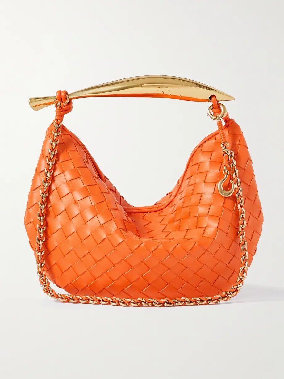 BOTTEGA VENETA Sardine With Chain Small Intrecciato Leather Shoulder Bag