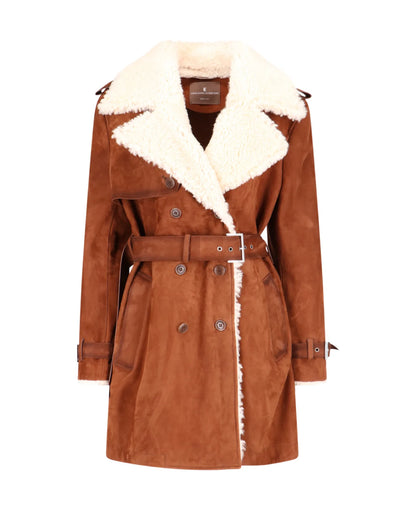 Ermanno Scervino Shearling Midi Coat