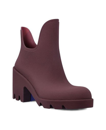 Burberry Round-toe Slip-on Heeled Boots