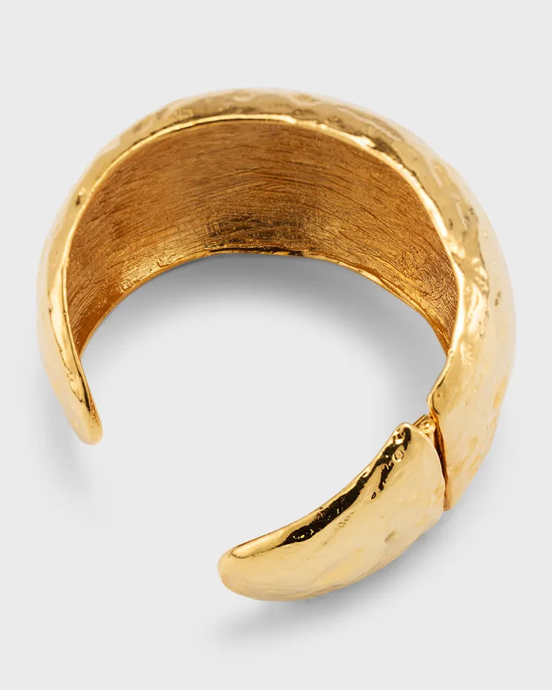 Kenneth Jay Lane 22K Hammered Gold Cuff Bracelet