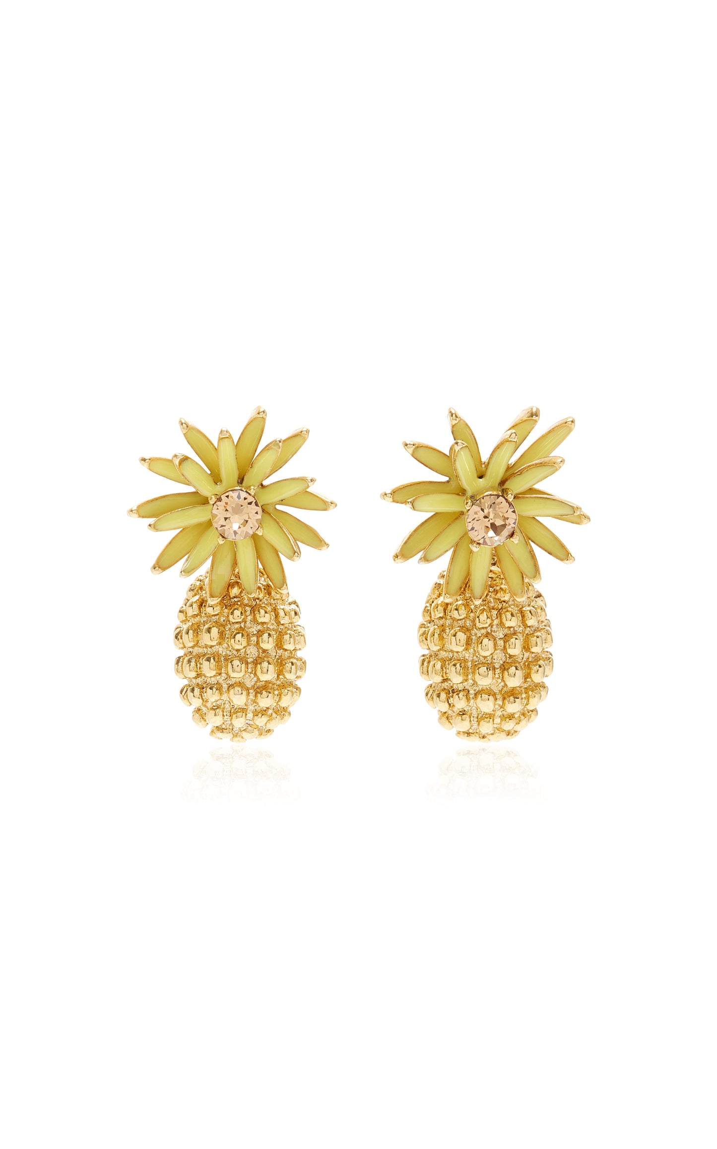 OSCAR DE LA RENTA Flower Post with Cactus Drop Earrings