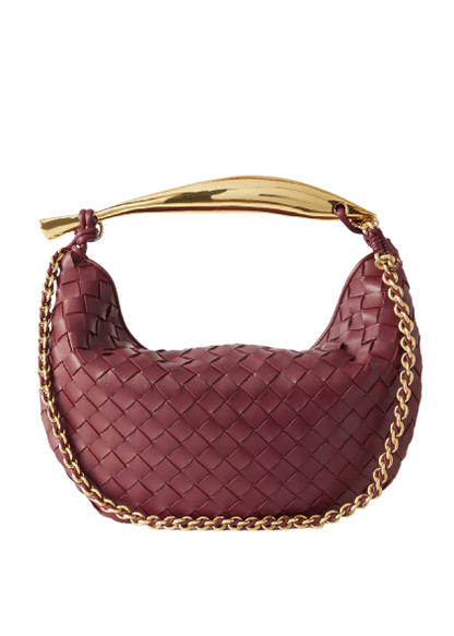 BOTTEGA VENETA Sardine With Chain Small Intrecciato Leather Shoulder Bag